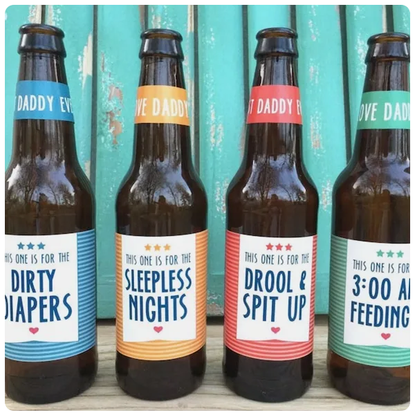 Paprika Paperie First-Time Dad Beer Labels