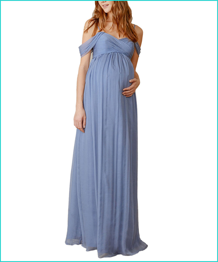 royal blue maternity bridesmaid dress