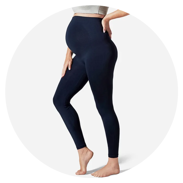 Foucome Womens Over The Belly Super Soft Support Maternity Leggings 