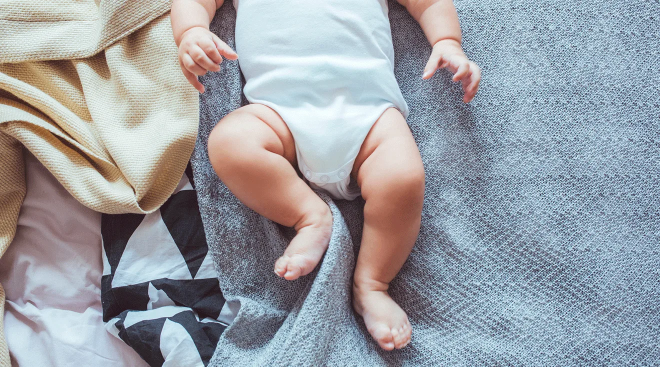 baby legs on blankets