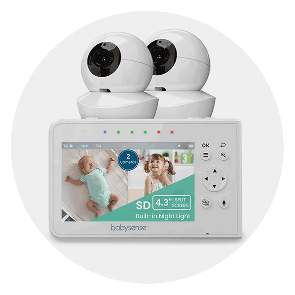 BOIFUN 5 Video Baby Monitor, Non-WiFi Needed Baby Monitor, Lullabies,  Temperature Sensor, Sound Detection, Night Vision, VOX Function,  Pan-Tilt-Zoom