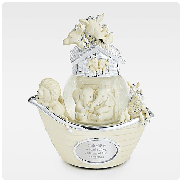 Things Remembered Engraved Noah’s Ark Musical Snow Globe