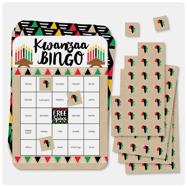 Big Dot of Happiness Happy Kwanzaa Bingo Cards