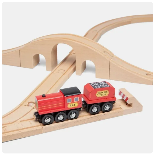 Melissa & Doug Swivel Bridge Train Set 