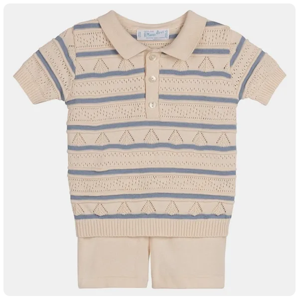 Feltman Brothers Boys Pointelle Striped Knit Set