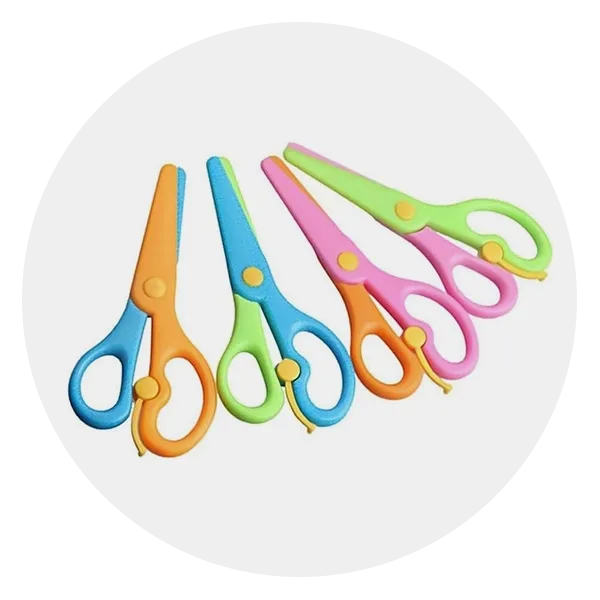 4 Pieces Toddler Safety Scissors in Animal Designs, Kids Preschool Training  Scissors Child Plastic Art Craft Scissors for Paper-Cut