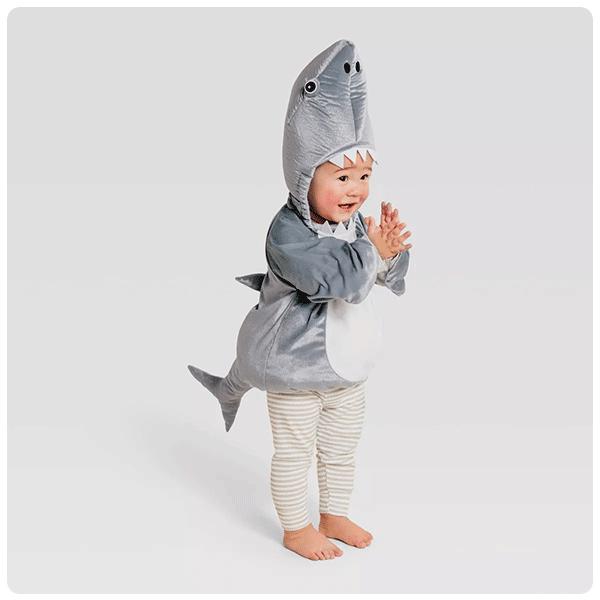 Hyde and EEK! Boutique Infant and Toddler Shark Halloween Costume Pullover  