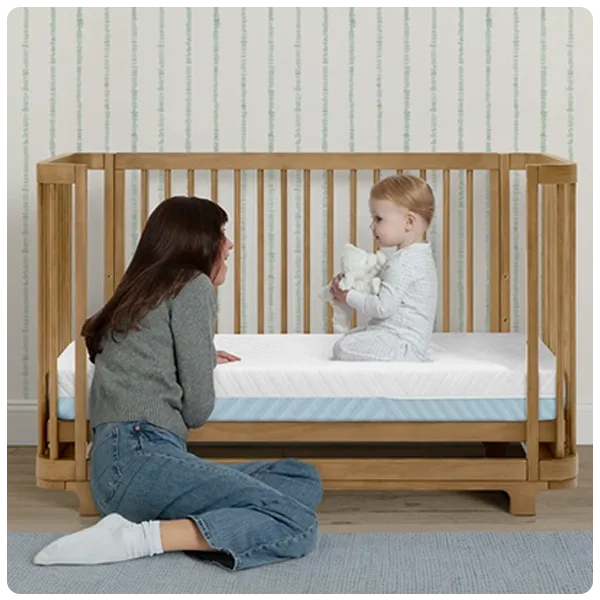 Delta Children Ionic Breathe Crib and Toddler Mattress with Cloud Core