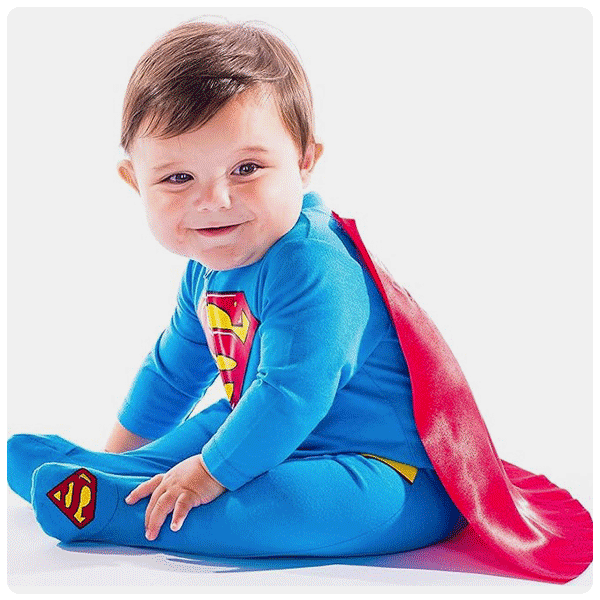 WARNER BROS. Justice League Superman Baby Zip-Up Costume