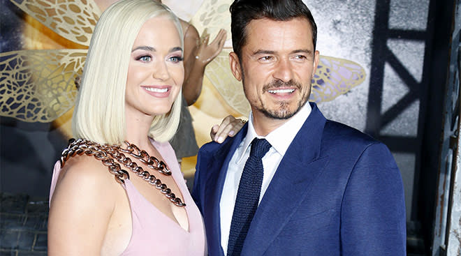 Katy Perry with her partner Orlando Bloom 