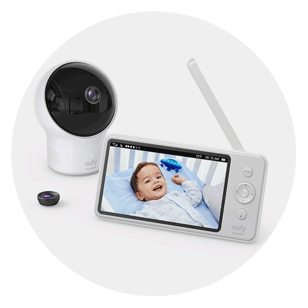 HelloBaby Wall Mounted Baby Monitor No WiFi, 5''Sreen with 30-Hour Battery,  Video Baby Monitor with Camera and Audio, Baby Monitor Mount Works for