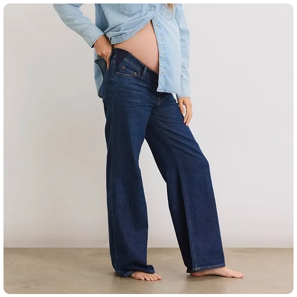 HATCH Collection The Relaxed Wide Leg Maternity Jean
