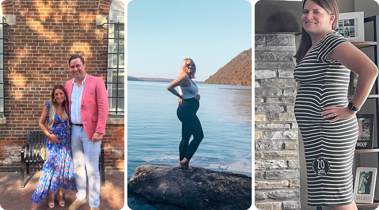 20 weeks pregnant belly collage