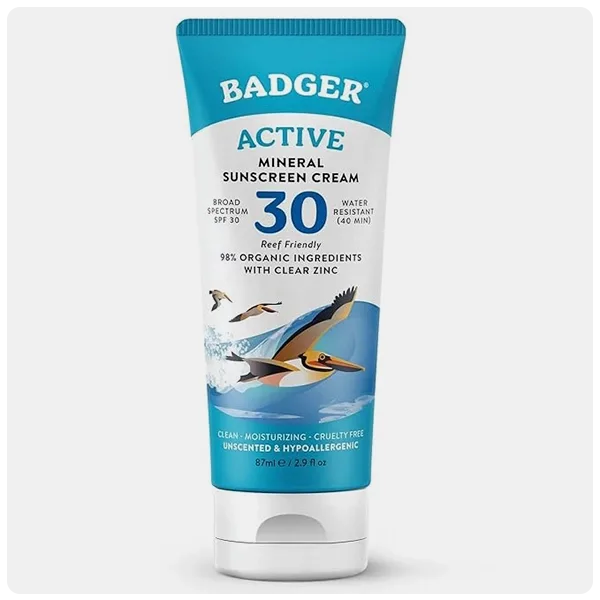Badger Active Mineral Sunscreen Cream