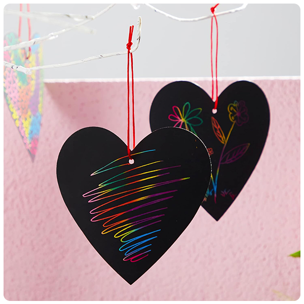 JOYIN Magic Color Scratch Hearts craft kit