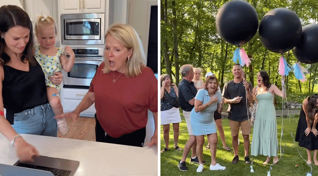 One Grandmas Triplet Surprise Reaction Goes Viral photo pic picture
