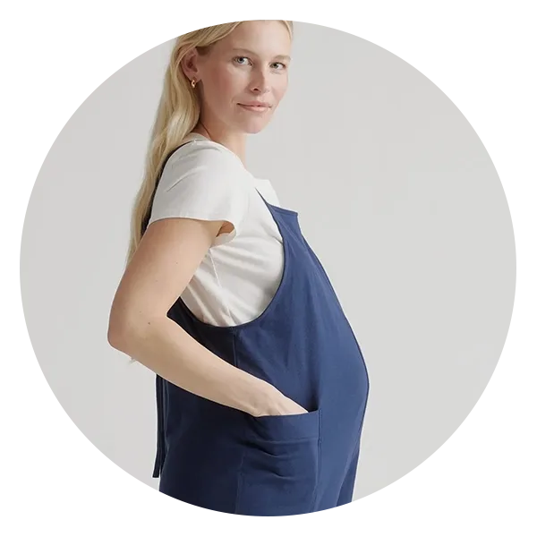 Quince Organic Cotton Maternity Overalls