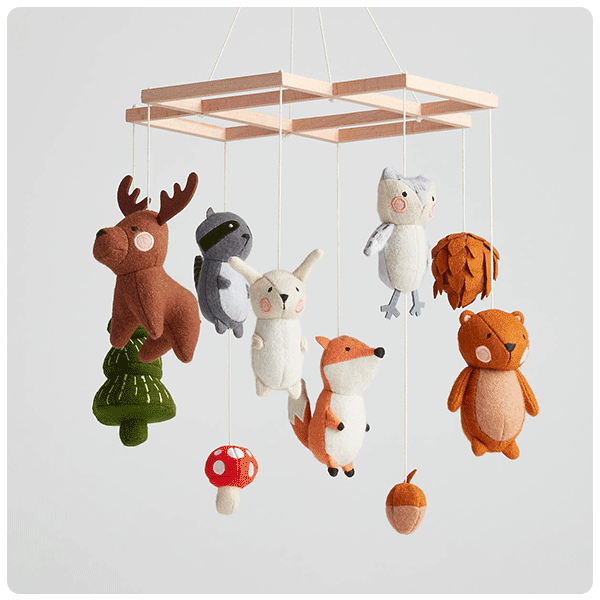 Crate & kids Woodland Animal Baby Mobile