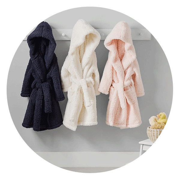 Pottery Barn Kids Solid Sherpa Robes
