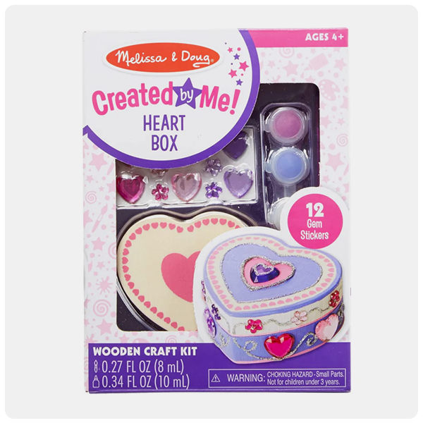 Melissa & Doug Decorate-Your-Own Wooden Heart Box