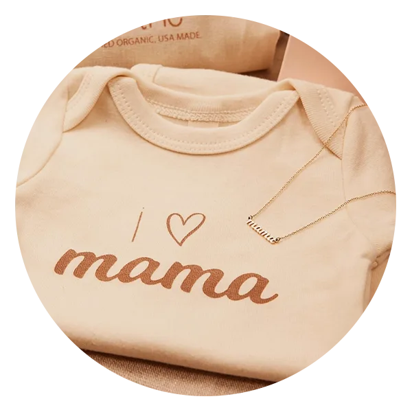 Tiny Tags Perfect Bundle Mama Bodysuit & Necklace Gift Set 
