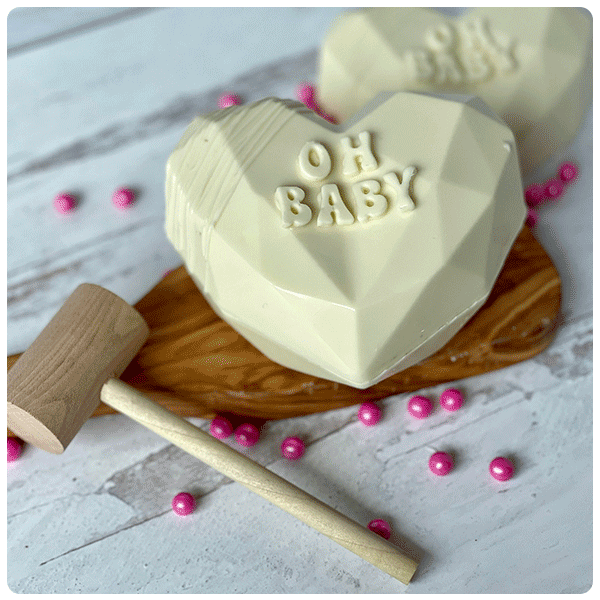 Chocolates Unlimited Large Breakable Chocolate Heart Gender Reveal