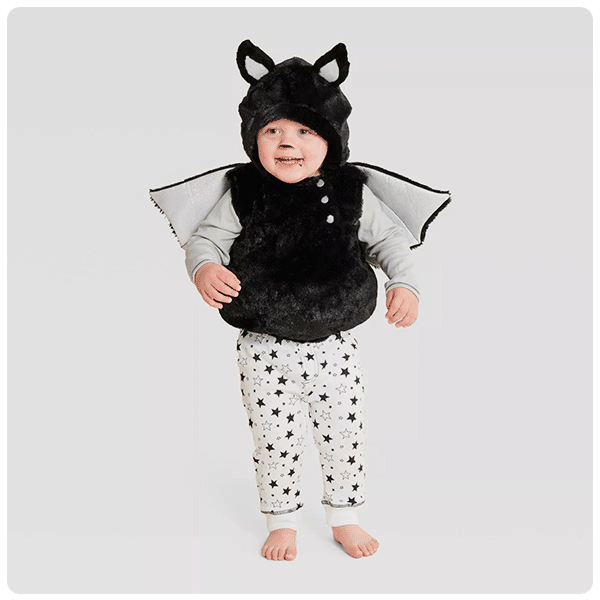Hyde and EEK! Boutique Infant and Toddler Bat Halloween Costume Pullover
