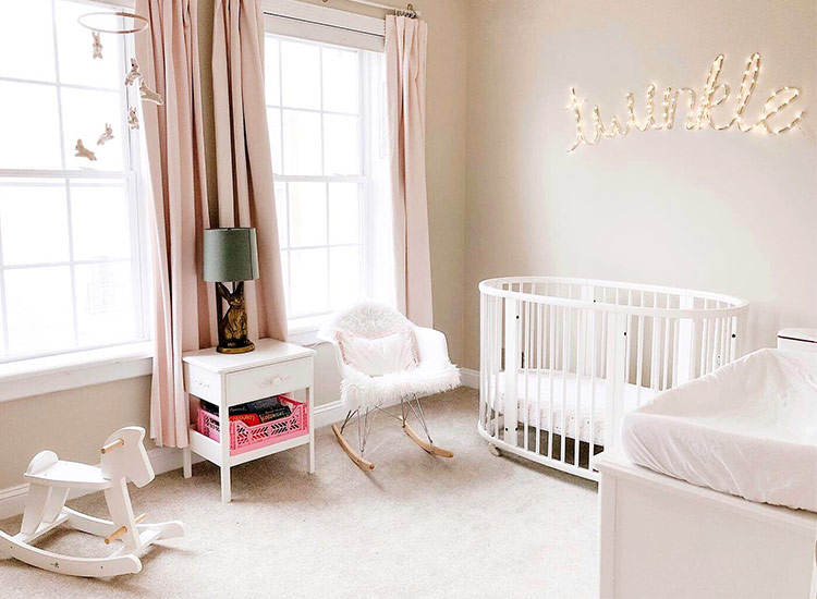 simple baby girl nursery