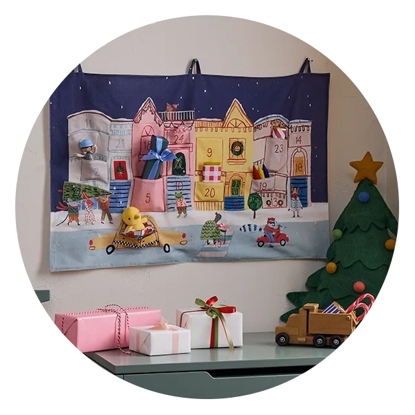 West Elm Festive Friends Wall Hanging Advent Calendar