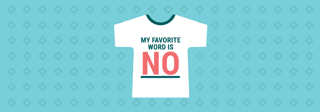 toddler graphic t-shirt that says, my favorite word is no