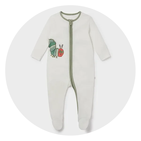 Baby Mori The Very Hungry Caterpillar Zip-Up Baby Pajamas