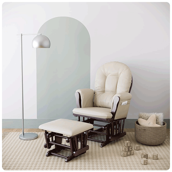 Storkcraft Premium Hoop Glider and Ottoman