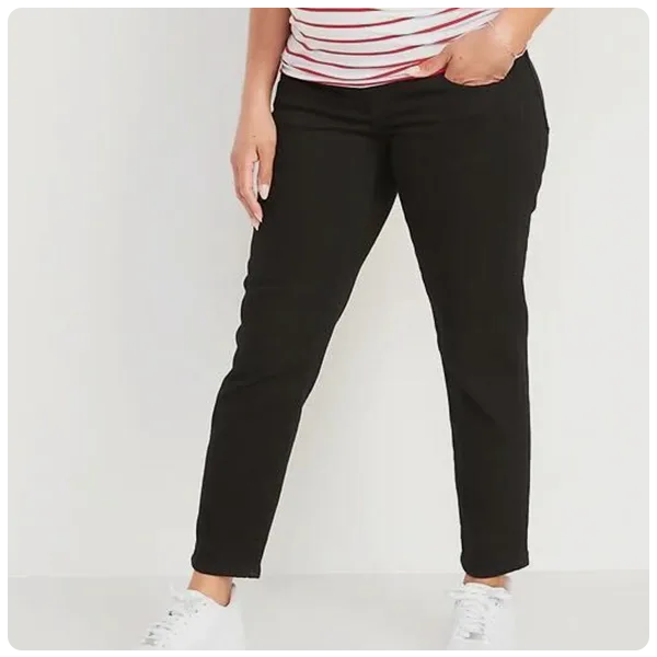 Old Navy Maternity Front Low Panel O.G. Straight Black Jeans