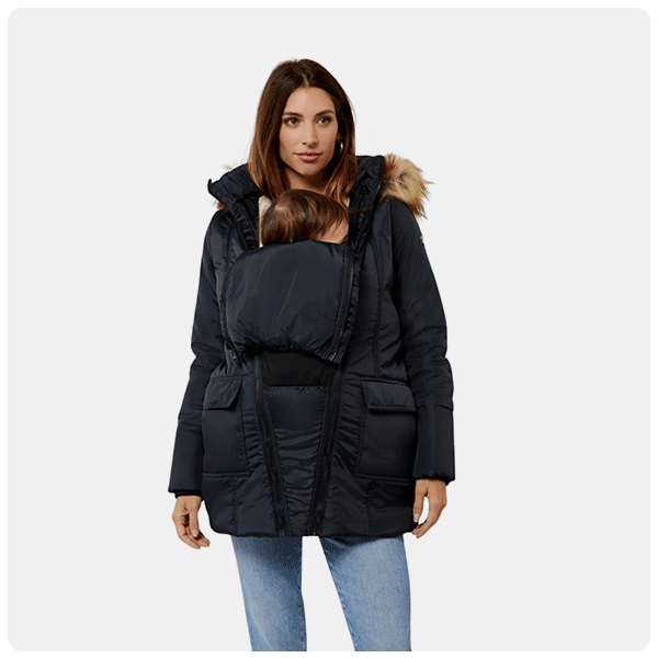 Modern Eternity Maternity Rachel 3-in-1 Maternity Coat With Belt