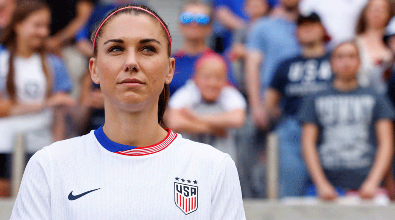 Alex Morgan #13 of the U.S. Women's National Team looks on before the game against South Korea at Dick's Sporting Goods Park on June 1, 2024 in Commerce City, Colorado