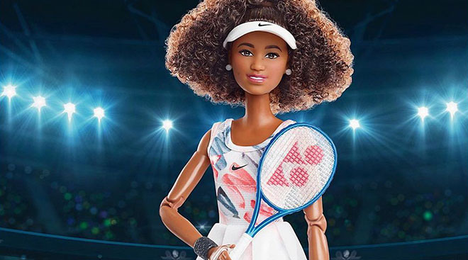 The Mattel barbie version of Naomi Osaka. 