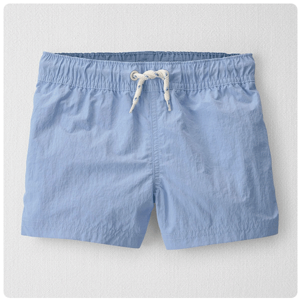 Carter's Little Planet Toddler Boy Recycled Solid Swim Trunks