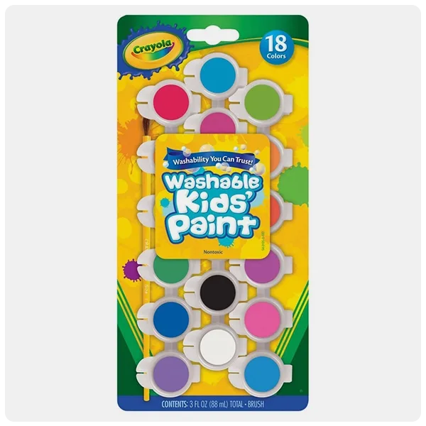 Crayola Washable Kids' Paint Pots & Brush