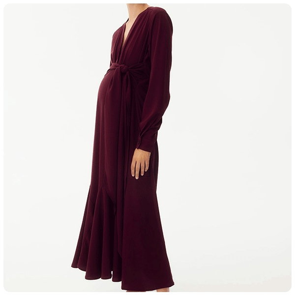 H&M MAMA Tie-Detail Crêpe Dress