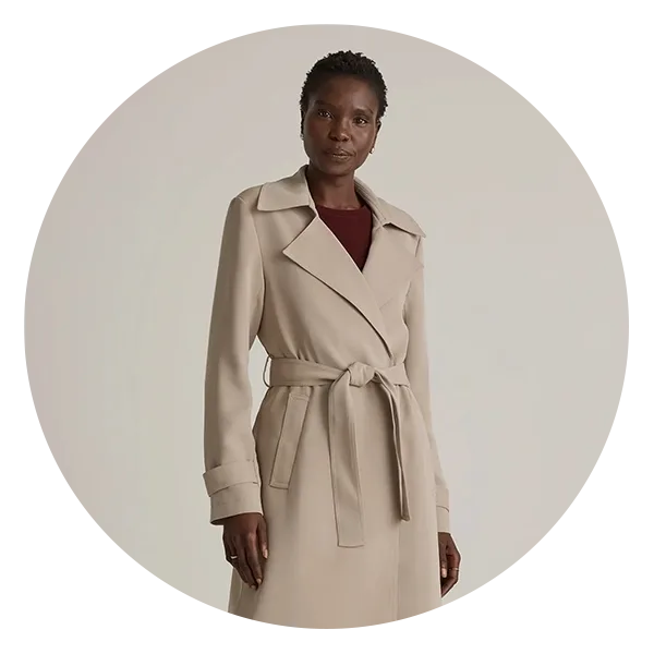 Quince Stretch Crepe Trench Coat