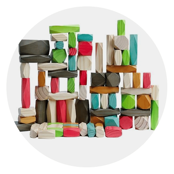 Fat Brain Toys Montessori Woodwerks Nature Blocks