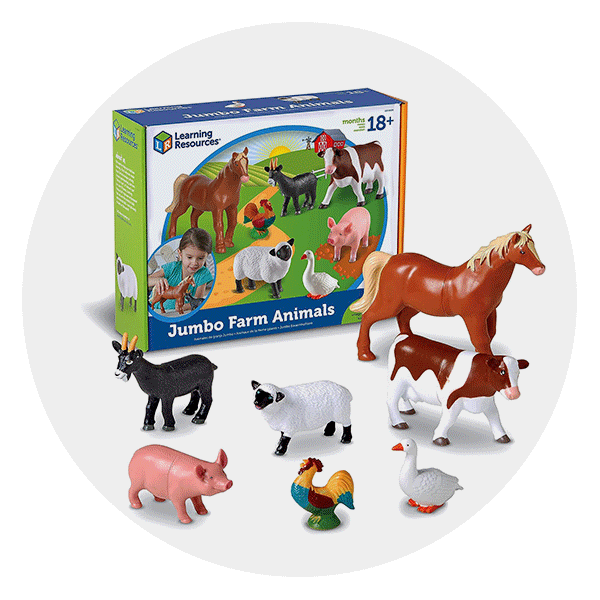 Farm Animal Toy Set, Barnyard Animals, Natural Wood Toy, Kids Toys