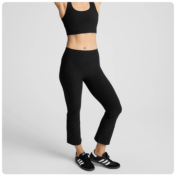Beyond Yoga Spacedye Pintuck Kick Flare High Waisted Pant
