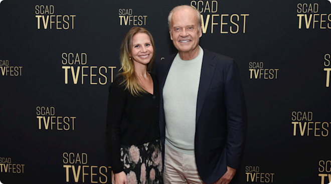 Kayte Walsh and Kelsey Grammer attend Press Junket: "Frasier" during day two of the 12th SCAD TVfest on February 08, 2024 in Atlanta, Georgia