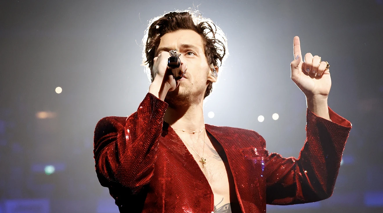 Harry Styles performs on stage during The BRIT Awards 2023 at The O2 Arena on February 11, 2023 in London, England