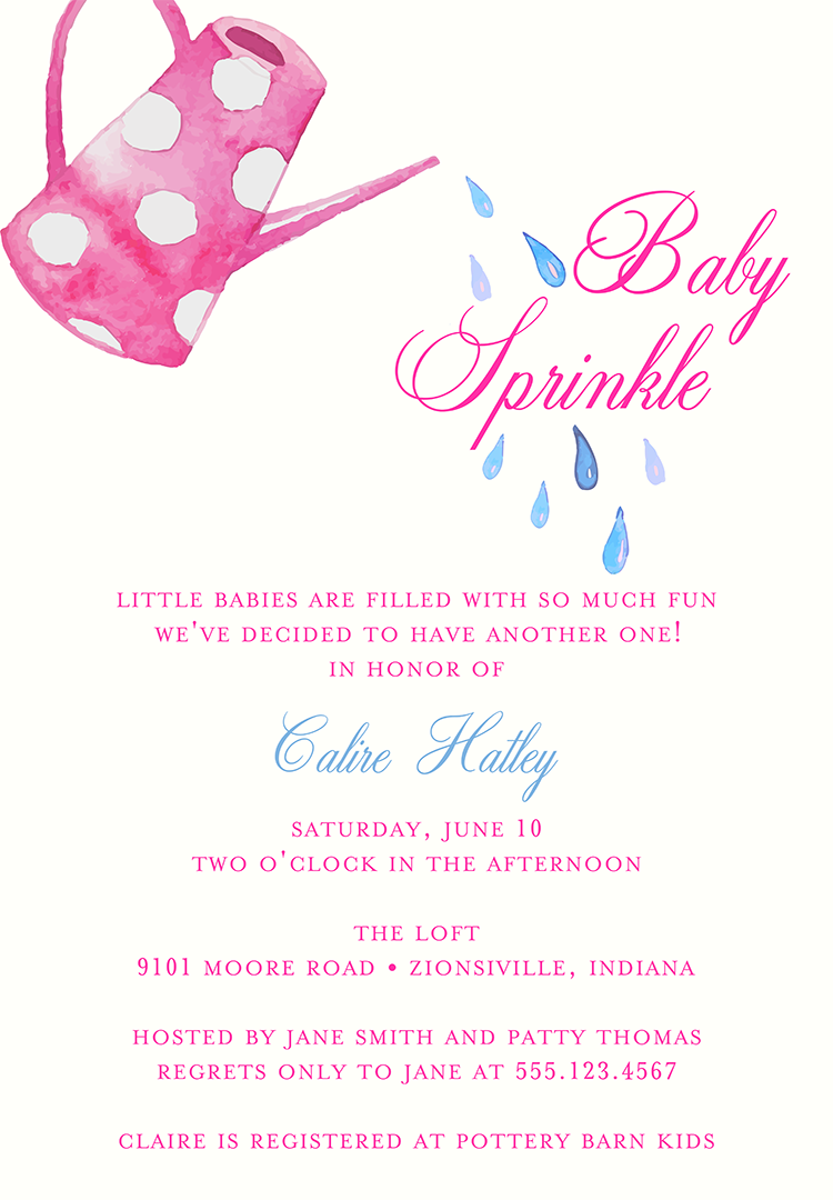 baby sprinkle invitation wording