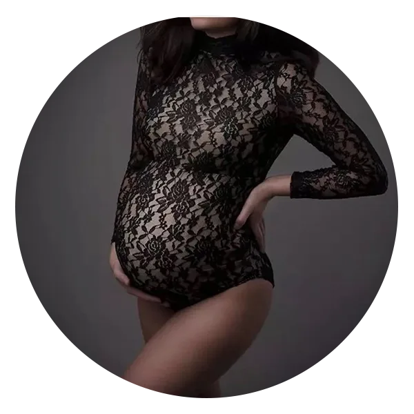 Black Lace Over Bump Maternity Briefs