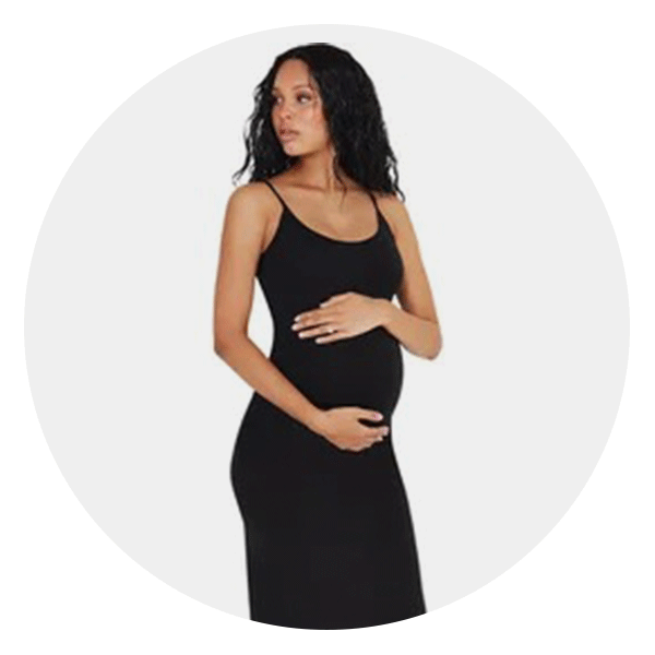Slip Midi Maternity Tank Dress - Isabel Maternity by Ingrid & Isabel Orange  XL