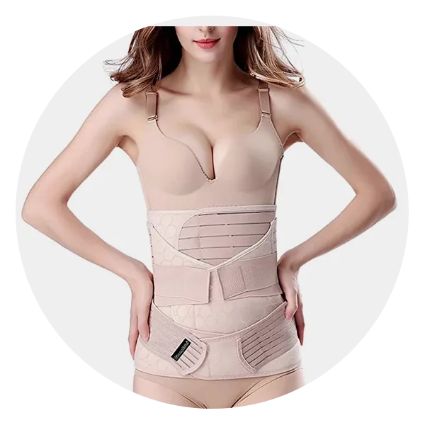 Pregnancy Support Corset Prenatal Care Maternity Postpartum Belt Bandage  Slim Corset Women Waist Trainer Body Shaper (Color : 3, Size : Large)