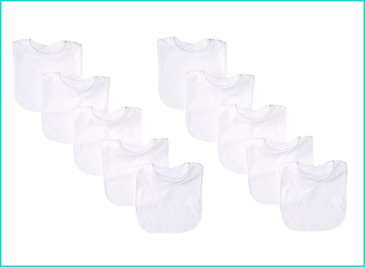 white bibs to decorate